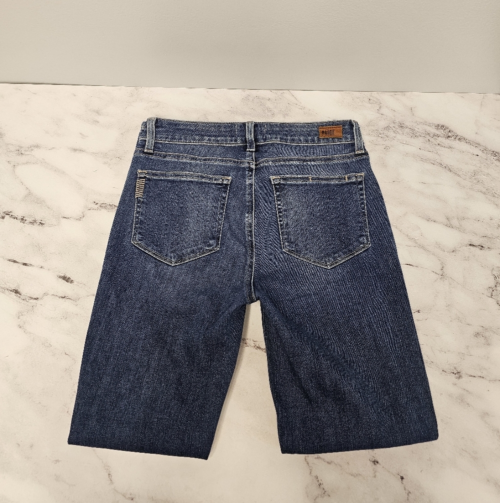 PAIGE Verdugo Ankle Mid‎ Rise Skinny Blue Jeans 28 Preowned - Picture 6 of 9